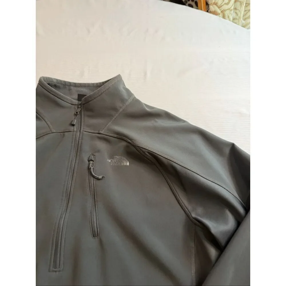 The North Face Men's 1/2 Zip Pullover Gray Fleece Jacket Size XL